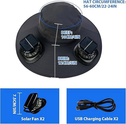 Sun Hat with Fan For Summer