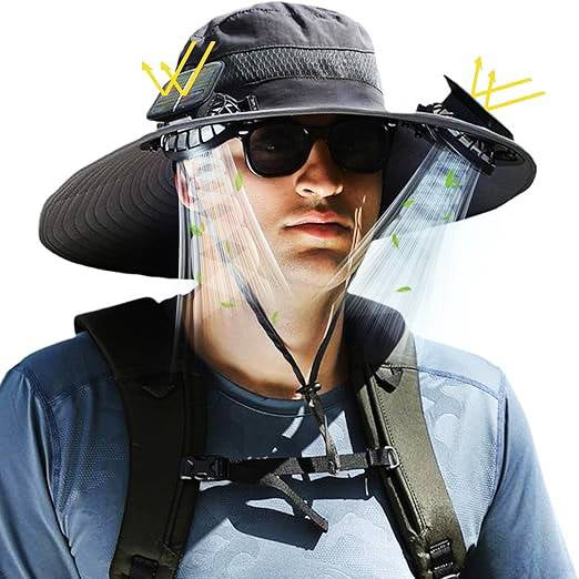 Sun Hat with Fan For Summer