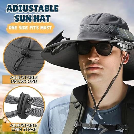 Sun Hat with Fan For Summer