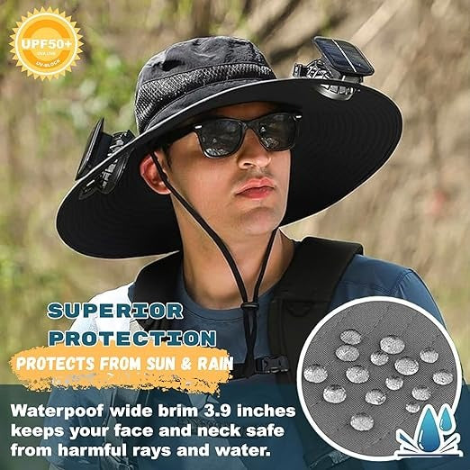 Sun Hat with Fan For Summer