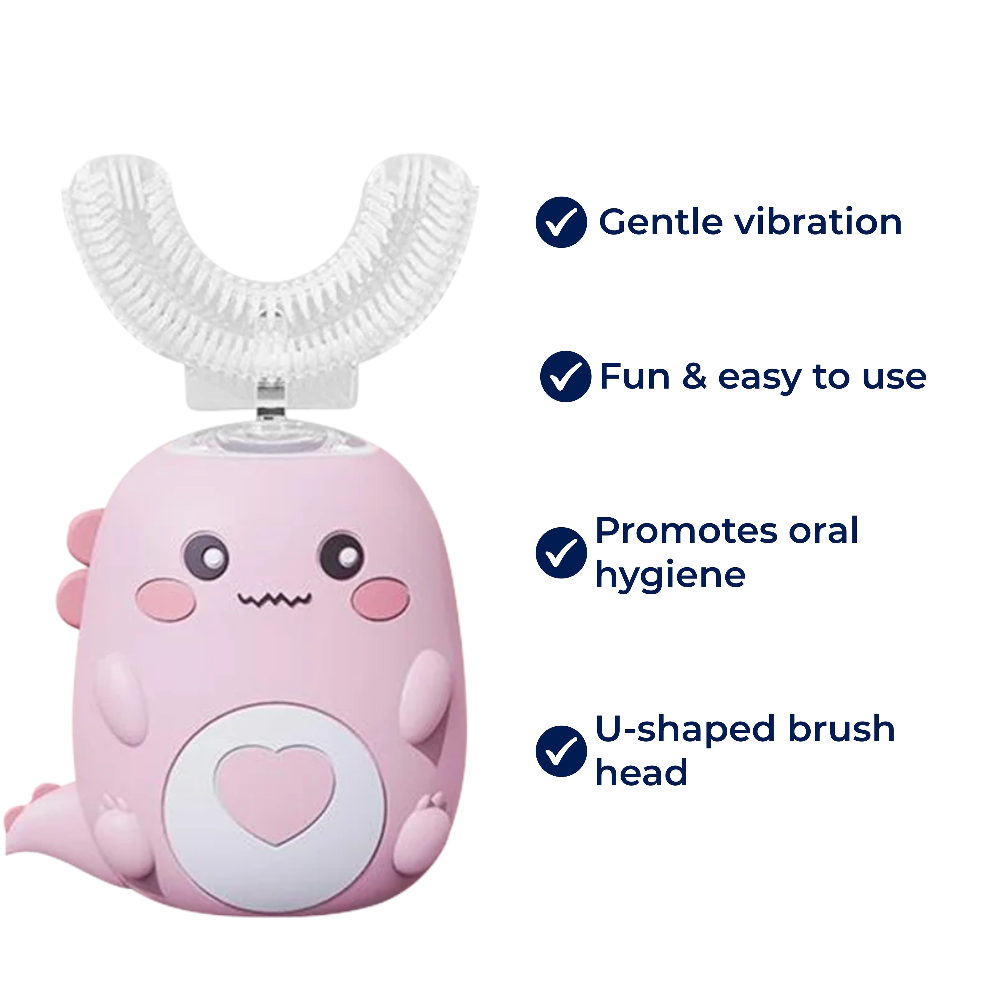 BrightBrush | Kids U-Shaped Electric Toothbrush – Gentle Vibration – Cleans All Surfaces – Fun, Easy & Effective for Daily Oral Hygiene