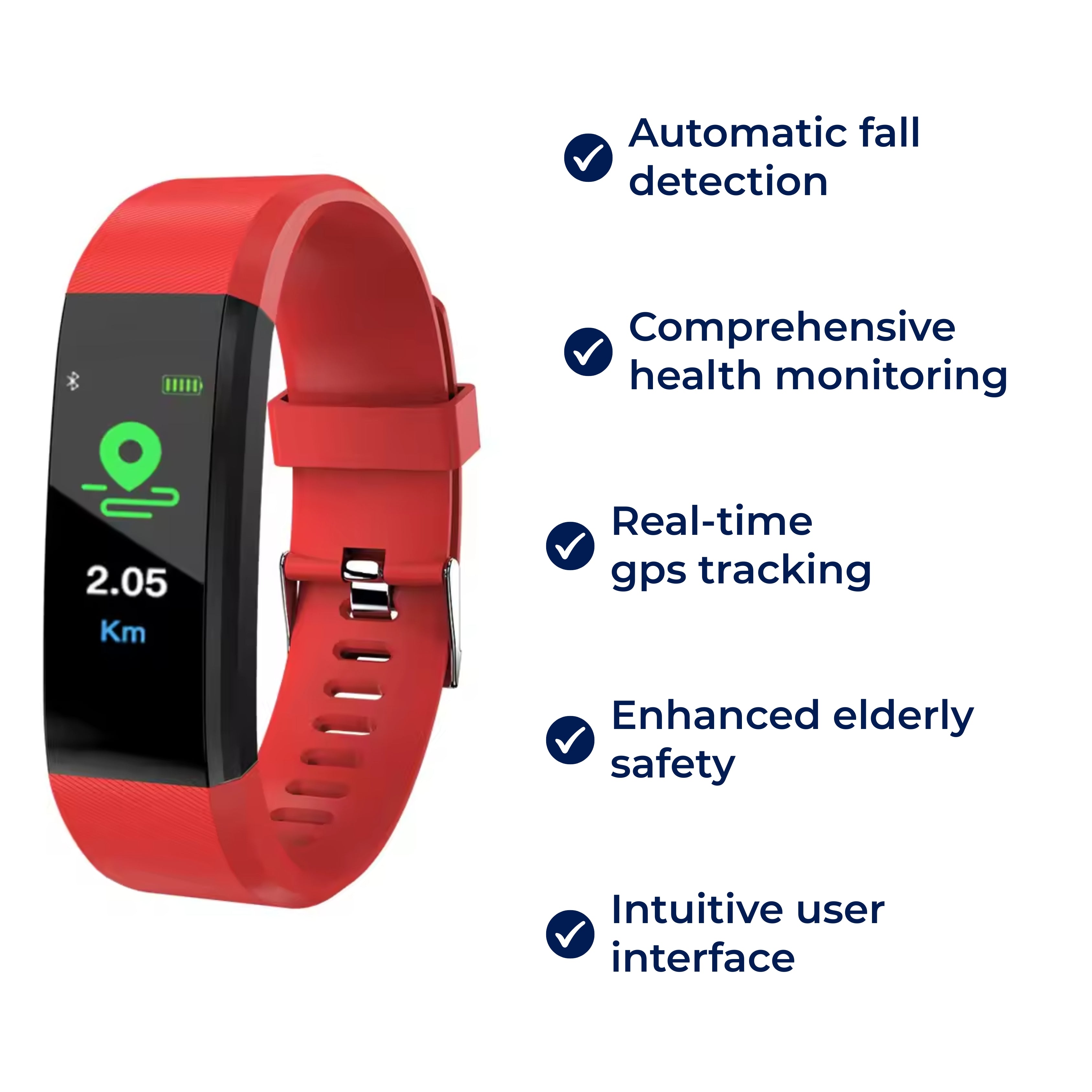 GuardianTime | Smartwatch for Seniors – Fall Detection – Health Monitoring – GPS Tracker – Elderly Safety