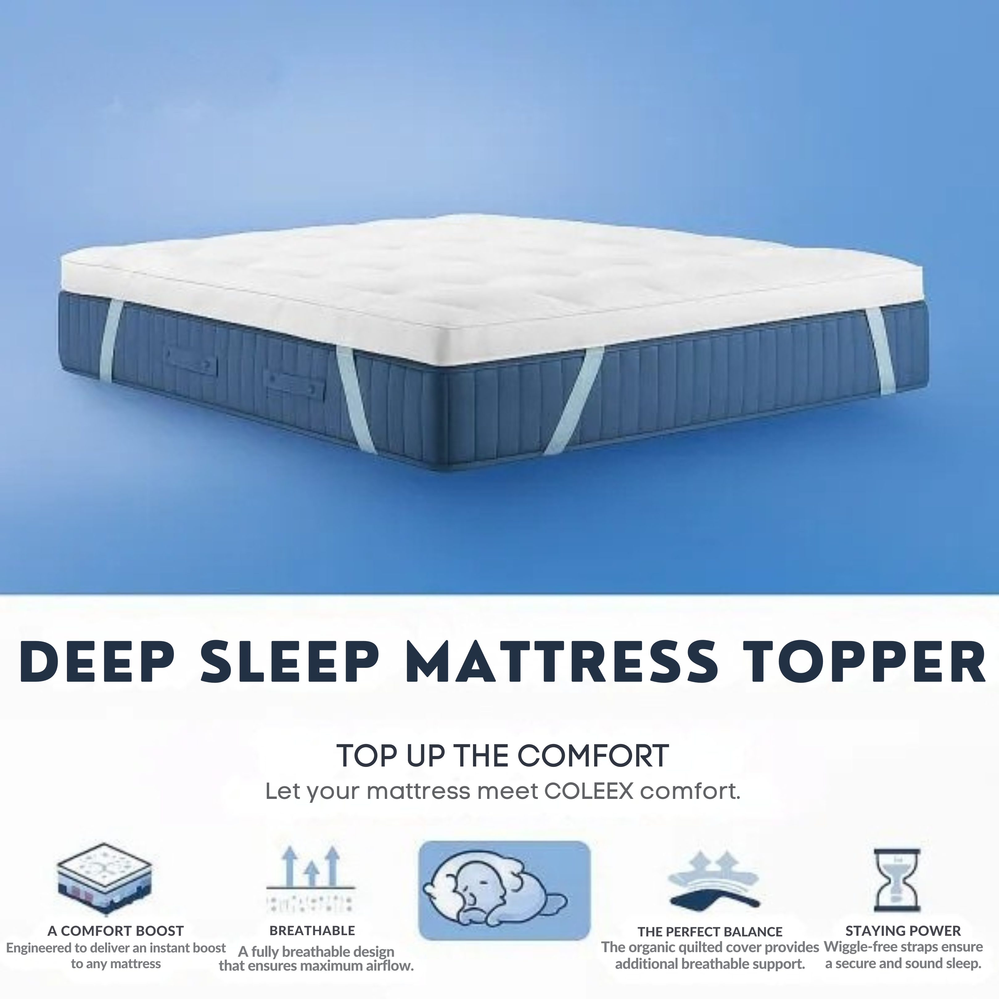 Hotel Quality Mattress Topper Deep Thick